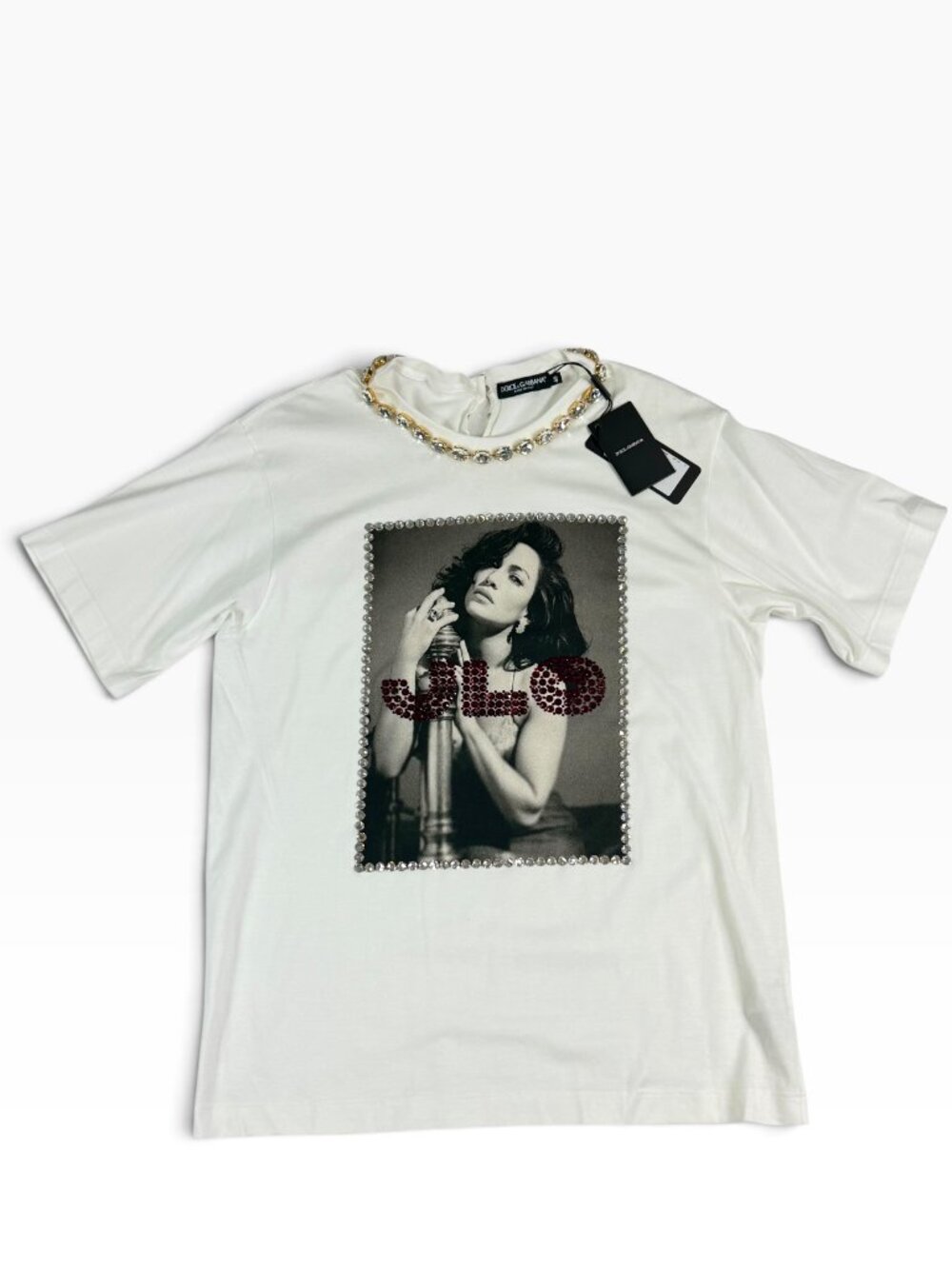 DOLCE & GABBANA J.Lo Photograph-Print Women's T-Shirt Made in Italy Marked as 40